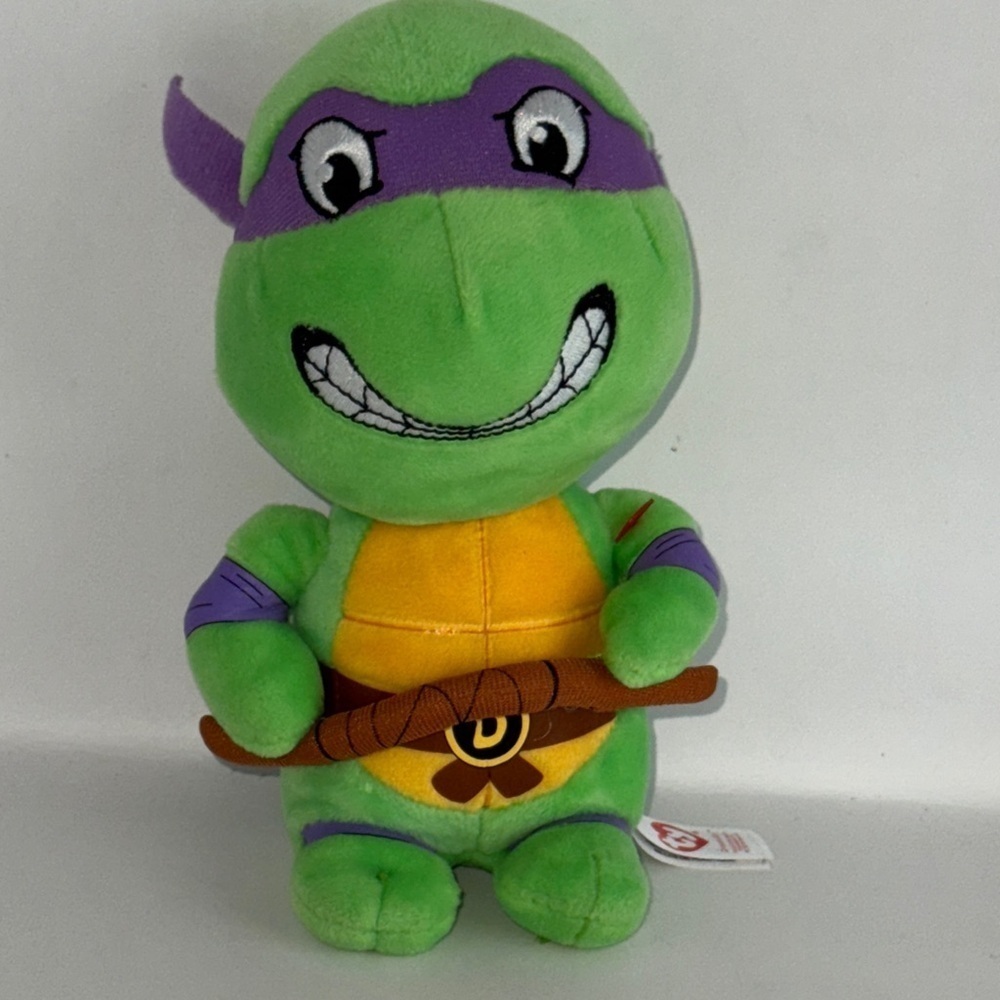Ty Donatello Ninja Turtle Plush  6" Green and Purple